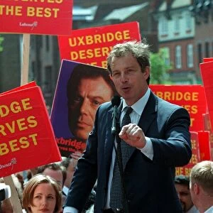 Tony Blair in Uxbridge 25 July 1997, on the By Election Campaign Trail in Uxbridge