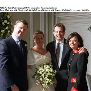 Tony Blair at wedding ceremony Edinburgh, Kareen Moffat Nick Ryden with wife
