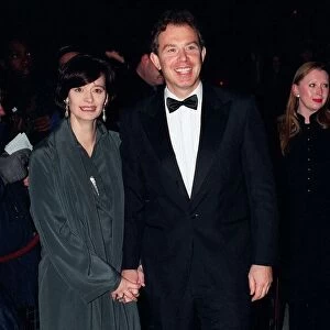 Tony Blair and wife Cherie at Comedy Awards 1996