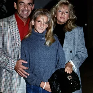 Tony Jacklin golf player with family Astrid Jacklin and Tina Jacklin January 1989