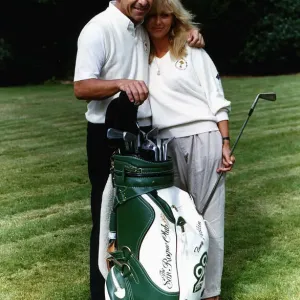 Tony Jacklin Cuddles Girlfriend Print January 1989