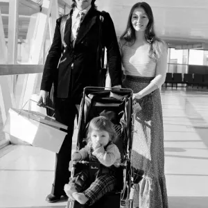 Tony Visconti with Family - London Airport Print 1973