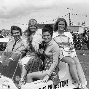 Torbay Carnival in 1971. TV personality Leslie Crowther is pictured with the carnival