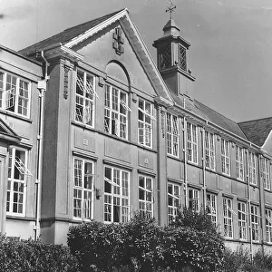Torquay Boys Grammar School when it was situated in Barton Road, Torquay. Circa 1960s
