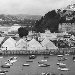 Torquay Harbour showing the Pavllion Theatre. Circa 1960