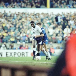 Print of Tottenham 1-2 Chelsea match at White Hart Lane, December 1992 Print of Tottenham 1-2 Chelsea match at White Hart Lane, December 1992