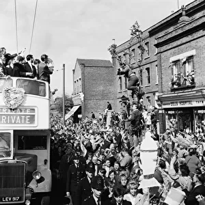 Tottenham Hotspur Cup Final v Leicester and drive through Tottenham, 6th May 1961