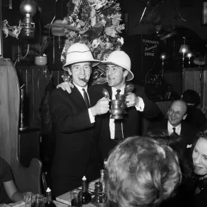 Tottenham Hotspur footballers Cliff Jones and Jimmy Greaves enjoying themselves at a