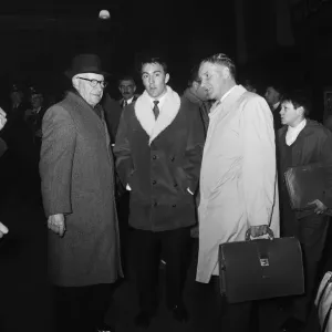 Tottenham Hotspur manager Bill Nicholson with Jimmy Greaves at Kings Cross Station