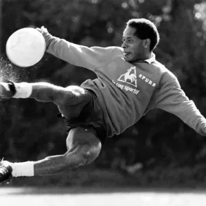 Tottenham Hotspur Player Performs Scissors Kick in Training Print
