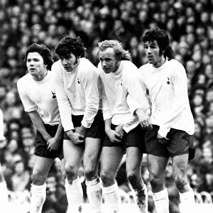 Tottenham Hotspur players From left, Steve Perryman, Cyril Knowles