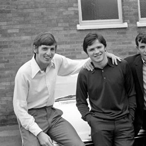 Tottenham Hotspur players pictured after a training session this morning: Martin Peters