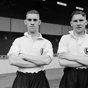 Tottenham Hotspurs footballers Bill Nicholson (left) and Fred Sargent