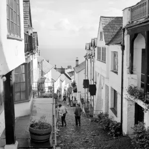 Clovelly Village Steep Hill Print, 1961