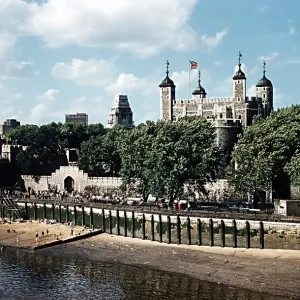 Tower of London looking across the Thames River, London, England Tower of London looking across the Thames River, London, England