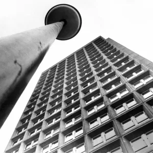The Towering Bewick House high rise flats in Newcastle 2 April 1971 The Towering Bewick House high rise flats in Newcastle 2 April 1971