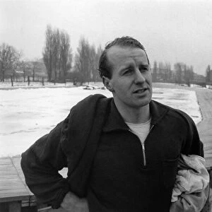 On the track (Left) David Jones. (Right) George Cmela. January 1962 P011554