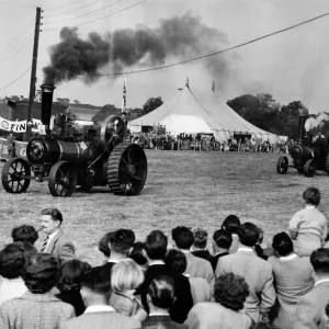 Traction Engines in Steam Rally Print 1955