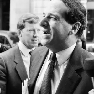 Trade and Industry Secretary Leon Brittan arrives at the Royal Society of Arts in London