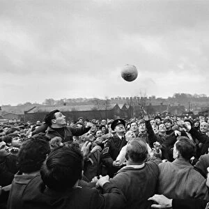 The traditional Royal Shrovetide Football Match, a "medieval football"