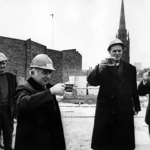 Topping-out Ceremony Print, Coventry Cathedral, 11th April 1972