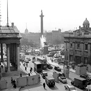 Trafalgar Square London, July 1953 Busy summer scenes in the capital