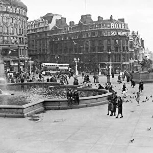 Trafalgar Square, looking toward Whitehall, London. Picture taken 10th