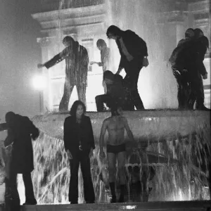 Trafalger Square, New Years Day 1973