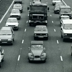 M1 Junction 16 Traffic Print, April 1985