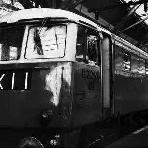 Train driver Arthur Marsey of Wavertree poses in the cab of his British Rail express Train driver Arthur Marsey of Wavertree poses in the cab of his British Rail express