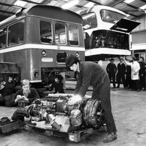 Unique Bus Mechanics Course at Coventry's Tile Hill College (1983 Print)