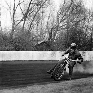 Trainees at the Rye House Speedway school seen here on the track