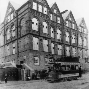 Tram Passes St. George's School Print, Bristol Circa 1900