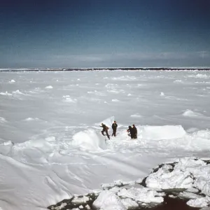 Trans-Antarctic Expedtion 1956. Explorers meet at South Pole Trans-Antarctic Expedtion 1956. Explorers meet at South Pole