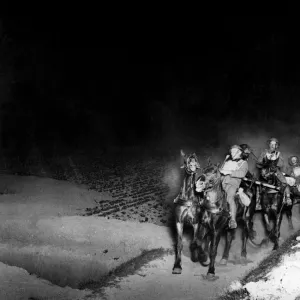 Transport bringing up ammunition to a machine gun school just behind the frontline