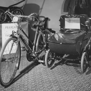Transport: cycles: Baleys Pram to cycle. April 1953 Transport: cycles: Baleys Pram to cycle. April 1953
