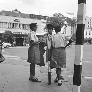 Travel Kenya Nairobi People Women July 1968 Standing together in street 1960s