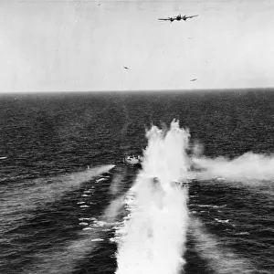 Trawler being attacked by Beaufighters of the R. A. F. equipped with rocket projectiles