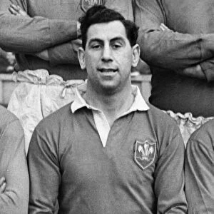 Trevor Foster poses in a Wales Rugby League team group photograph