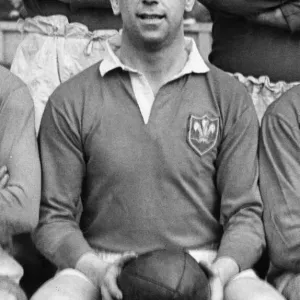 Trevor Foster poses in a Wales Rugby League team group photograph