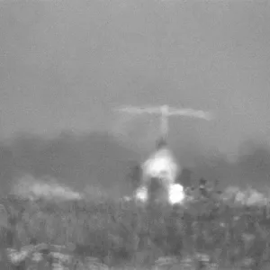 One of Four - A Trident jet at Heathrow Airport takes off in the high heat of 25th