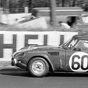The Triumph Spitfire driven by Jean Jacques Thurner and Simo Lampinen during the Le Mans
