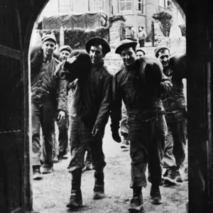 US troops can be seen here in the village Blackawton helping to protect buildings US troops can be seen here in the village Blackawton helping to protect buildings