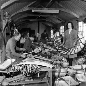 Trug Makers at Herstmonceux, East Sussex, the local industry is the making of the famous