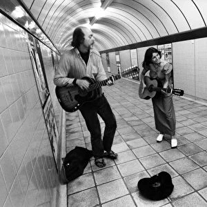 The tube thumpers. Londons "buskers"- itinerant street musicians - are