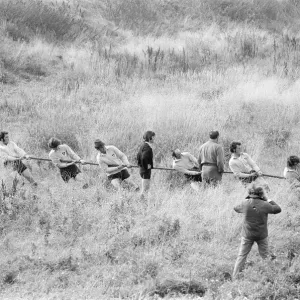 Tug of War Competition across the River Great Ouse aka Old West River in Stretham