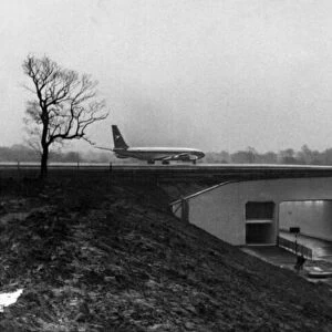 The tunnel running under the new runway extension at Manchester Airport