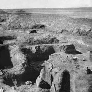 Turkish Trenches Captured at Sannaiyat Print, 25 February 1917 Turkish Trenches Captured at Sannaiyat Print, 25 February 1917
