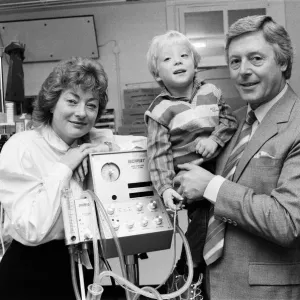 Michael Aspel with Family at West London Hospital 1984 Print Michael Aspel with Family at West London Hospital 1984 Print
