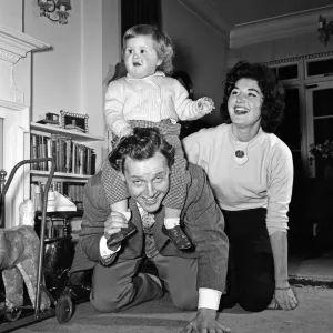 TV Personality Nicholas Parsons, his wife Denise and daughter Zuleika. 25th February 1960 TV Personality Nicholas Parsons, his wife Denise and daughter Zuleika. 25th February 1960